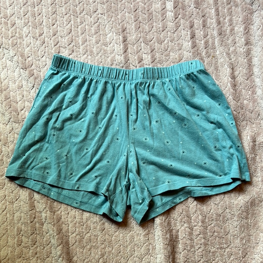 Teal Patterned PJ Shorts